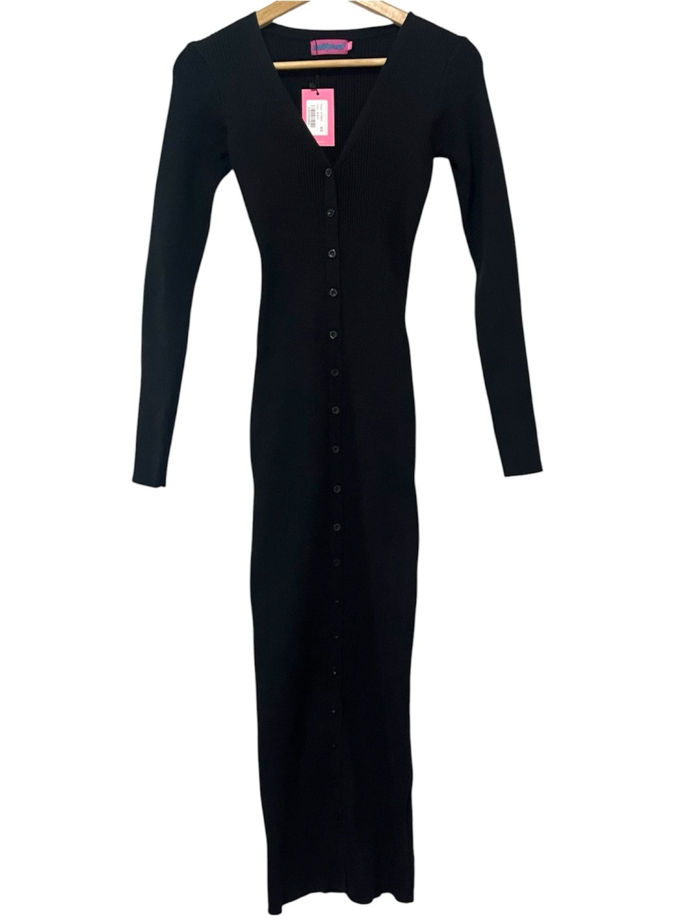 Edikted Jazlyn Long Sleeve Ribbed Sweater Dress new